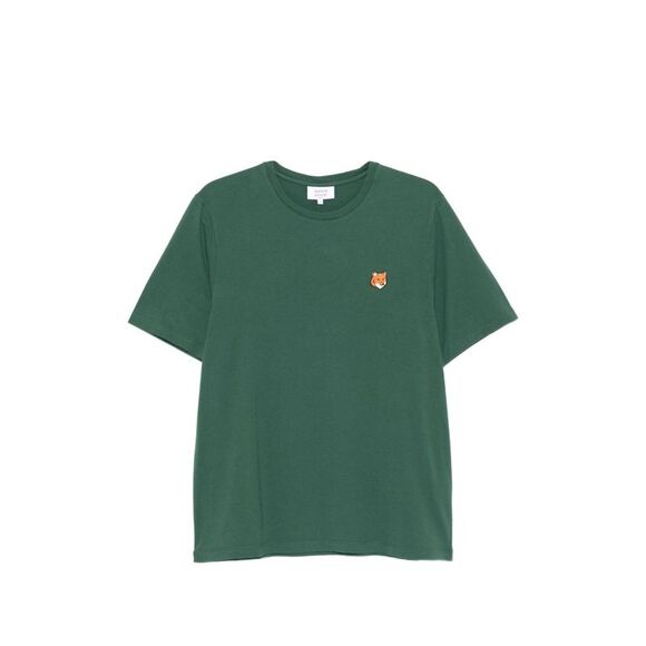 Maison Kitsuné Men's Fox Motif Round Neck Short Sleeves